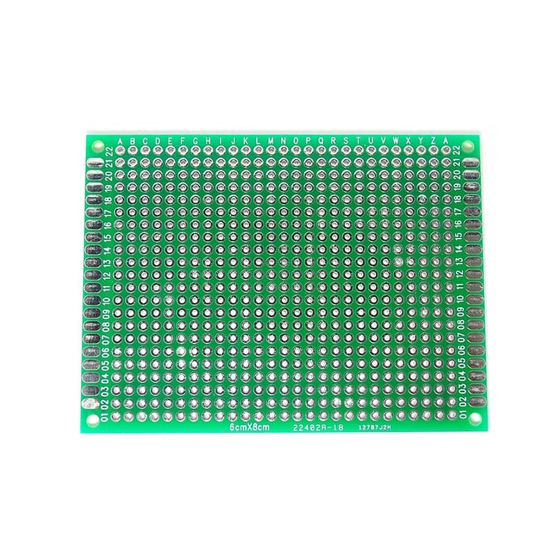 Risym Double-Sided Tin-Plated PCB High-Quality Fiberglass Board 6x8cm 1.6mm Thick Perfboard
