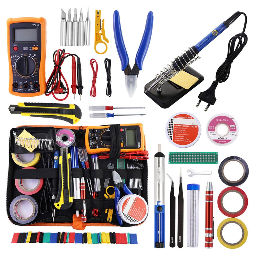 60W Adjustable Temperature Soldering Iron Welding Tool, Internal Heating with Switch Soldering Iron Kit
