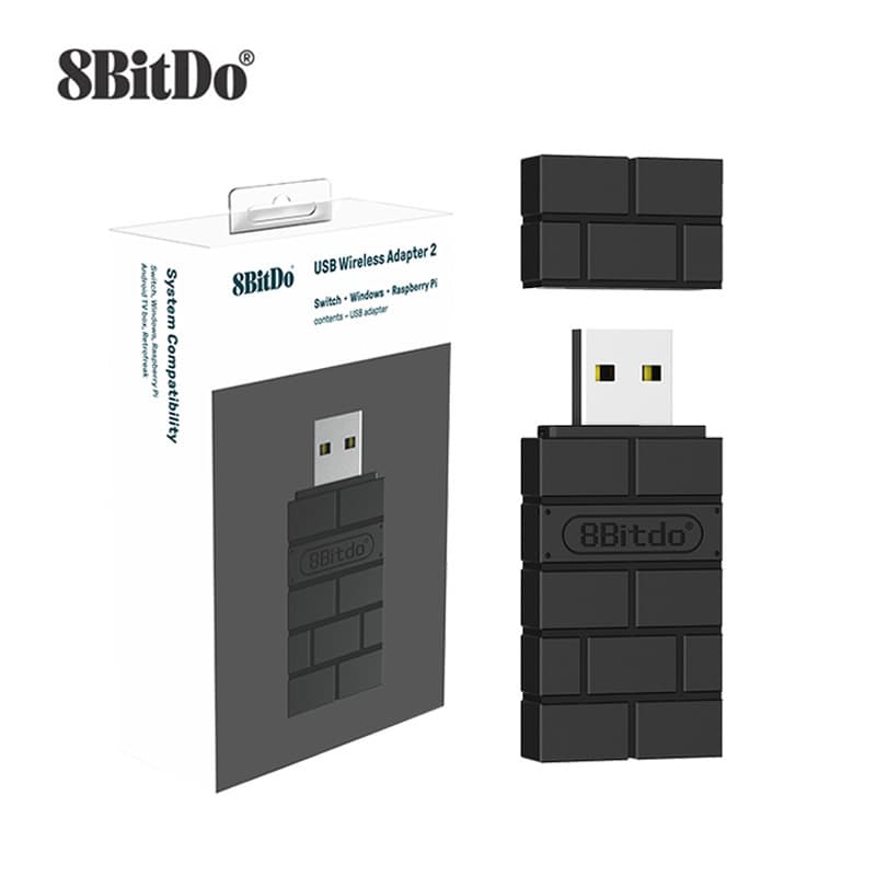 8BitDo USB Wireless Receiver 2nd Gen Black RR Receiver PS5/PS4 One-Click Connection NS