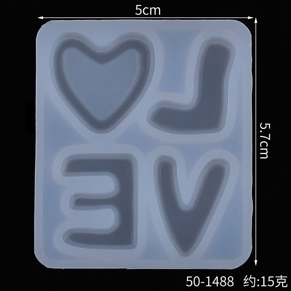 DIY Crystal Resin English Love Home Family Dream Happy Birthday Happy New Year Silicone Mold