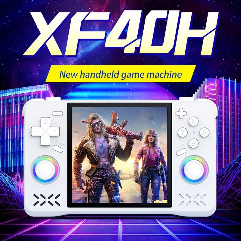 New Handheld Console XF40H Portable Game Console 4-Inch HD Screen WiFi Multiplayer Support with Vibration PSP Games