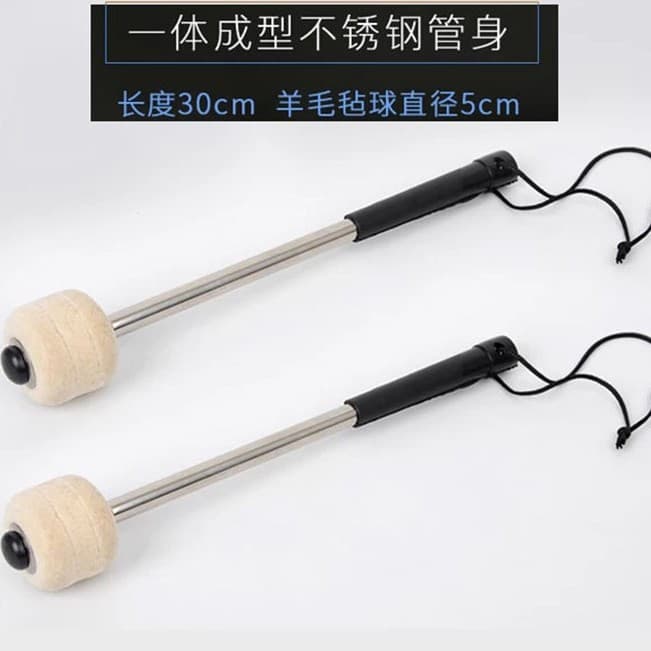 Premium Professional Stainless Steel Large Drum Stick Music Instrument Big Drum Hammer Large Stick