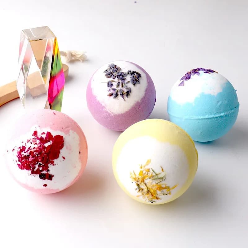 Cross-border Aromatherapy Soaking Bath Salt Ball 100g Essential Oil Bath Ball Dried Flower Bath Ball Manufacturer Wholesale Exfoliating Skin Renewal
