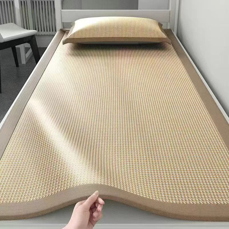 Student Dormitory Ice Silk Mat Three-Piece Set New Style Machine Washable Single Mat Summer Air Conditioner Cooling Sheet