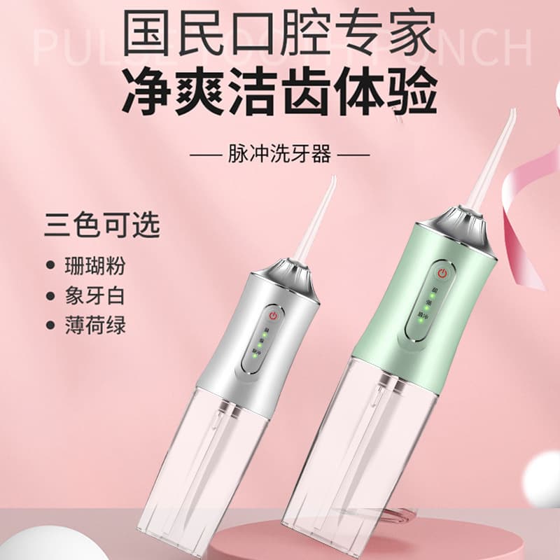 Portable Electric Dental Cleaner USB Rechargeable Dental Flosser Teeth Gap Cleaner Home Use Water Pump Type Adult Toothbrush