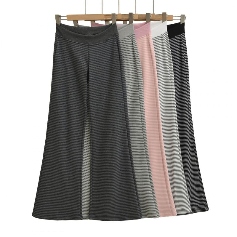 European and American Style Low-Waist Casual Flared Pants, Autumn New Sexy Leg-Lengthening Striped Bell-Bottom Pants