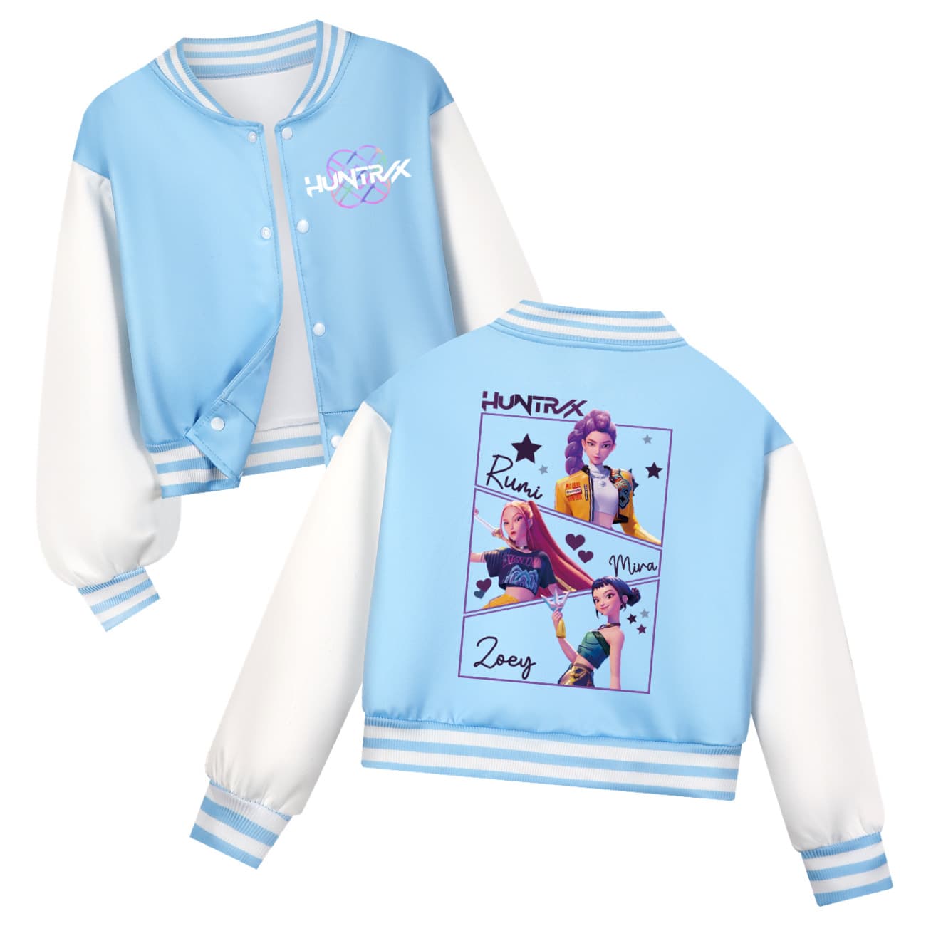 Kpop Witch Hunt Girl Group Spring Autumn Children's Short Baseball Jacket Set Nine