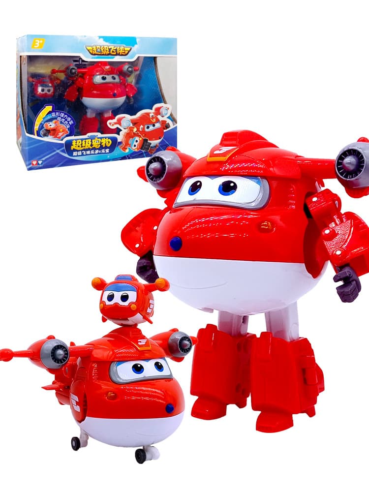 Super Wings Toys Leddy, Baobao, Pet Xiaoai, Super Pack Sheriff Transformation Combination Robot Genuine Version