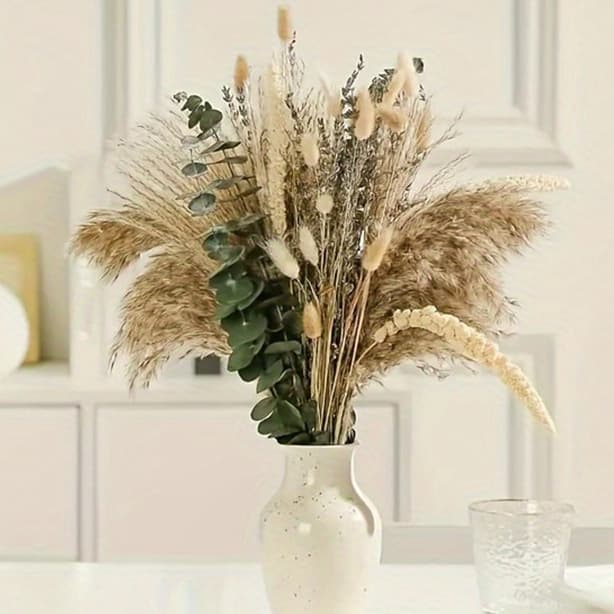 Cross-border popular Amazon pampas grass small reed rabbit tail grass whisk small pampas grass home decoration mixed generation hair