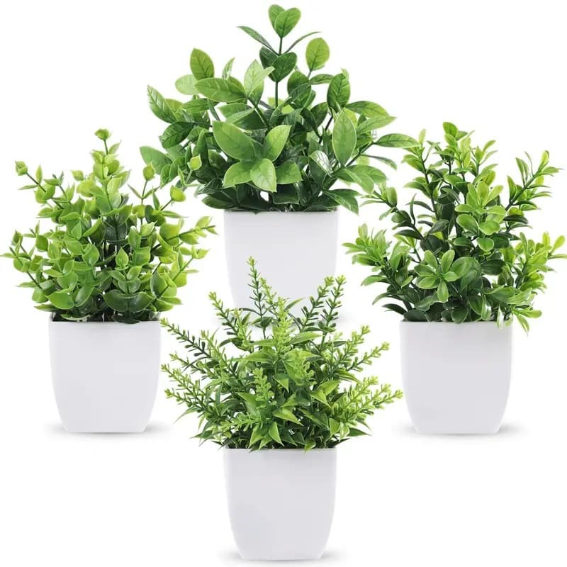 Artificial Eucalyptus Potted Plant Home Living Room Decoration Plastic Small Bonsai Lavender Fake Flower Plant