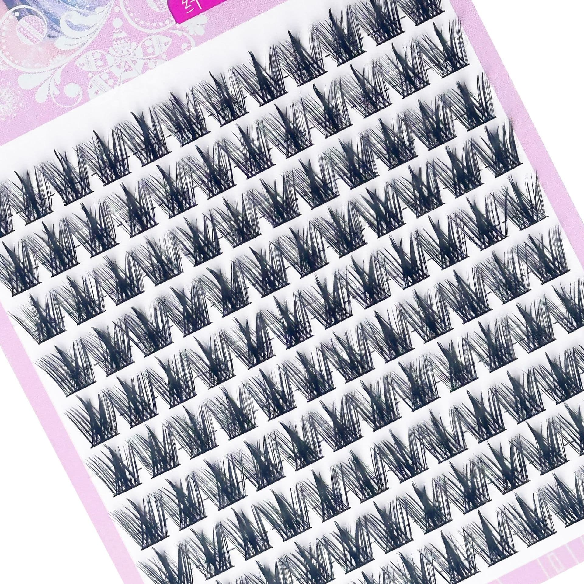 Export Hot Selling Segmented False Lashes Pure Wild Simulation Single Cluster Thick Self-Grafting Lashes Cross-border Wholesale