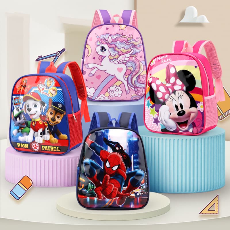 New Cross-Border Kindergarten Backpack Large Capacity Ultra-Light Kids School Bag Boys Girls Toddler Spider-Man Cartoon Backpack