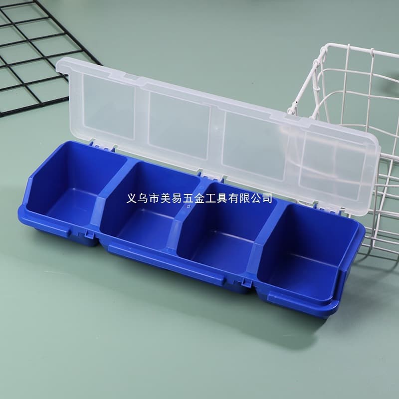 Cross-border classification screw parts box storage box miscellaneous box electronic hardware accessories small plastic finishing oblique mouth with lid