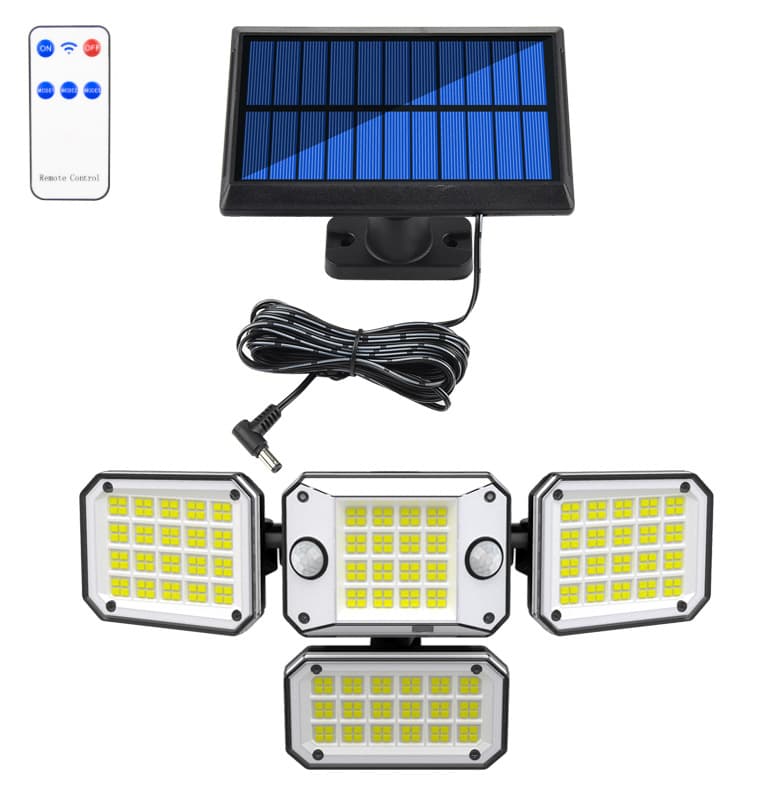 Solar Human Sensor Outdoor Light LED Fully Automatic Split Waterproof Smart Remote Control Wall Lamp for Home