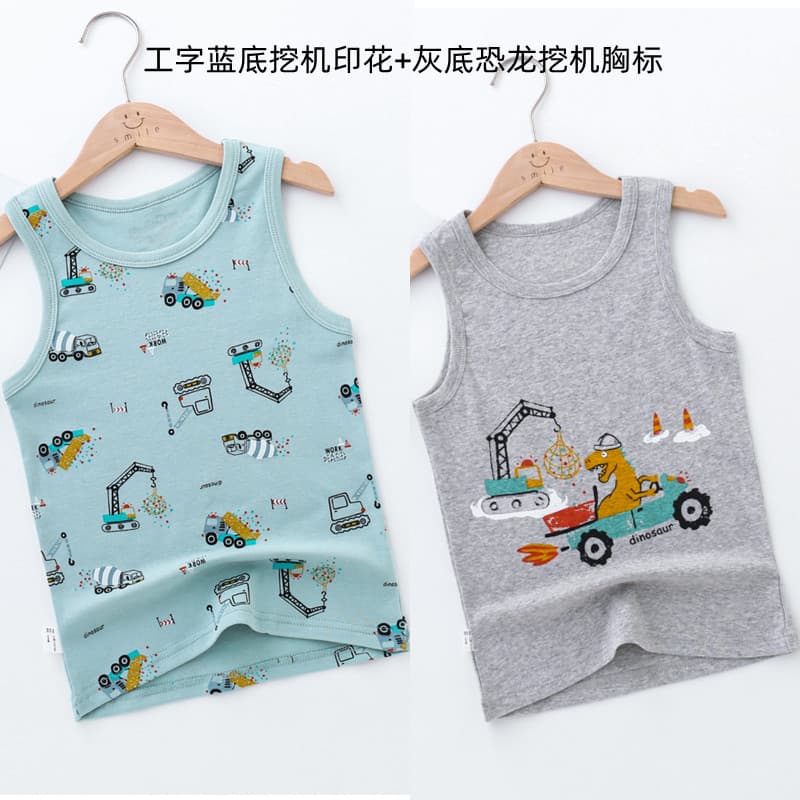 2023 New Children's Camisole Vest, Girls' Summer Undershirt, Toddler and Kid Cartoon Racerback Sleeveless Top