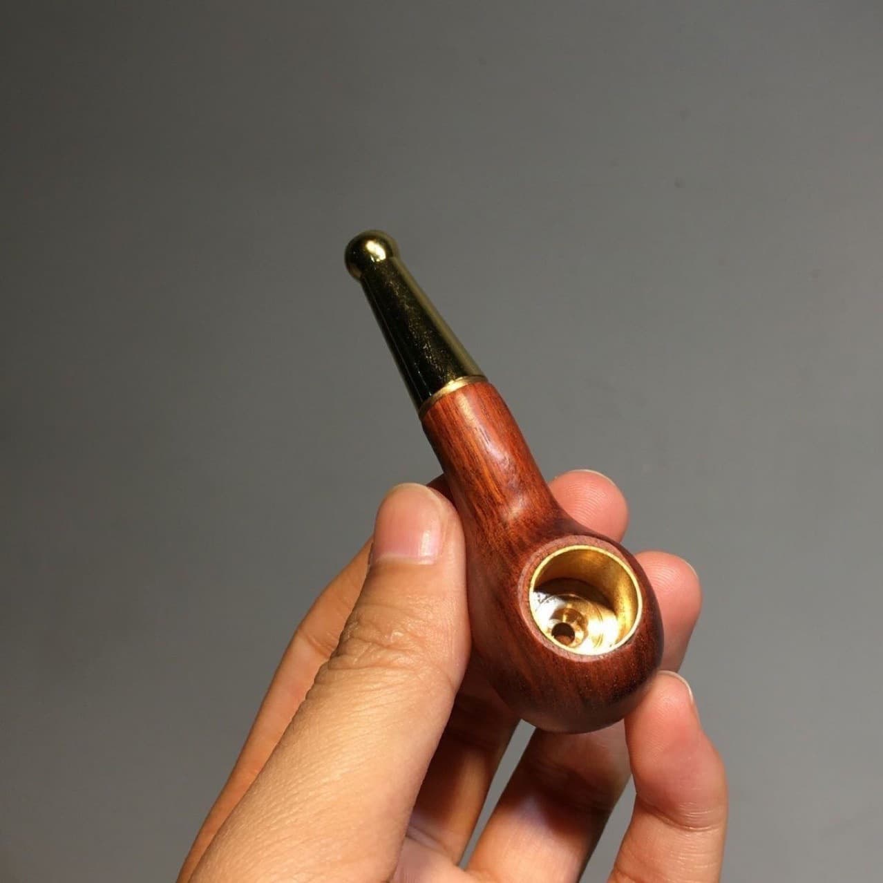 Welfare African rosewood mini small pipe convenient small solid wood pipe short mouth smoke pot retro dry pipe for men