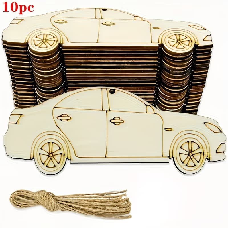 Car wood chips, laser cutting, wooden blanks, pendants, wooden handicrafts, DIY graffiti painting materials, cross-border