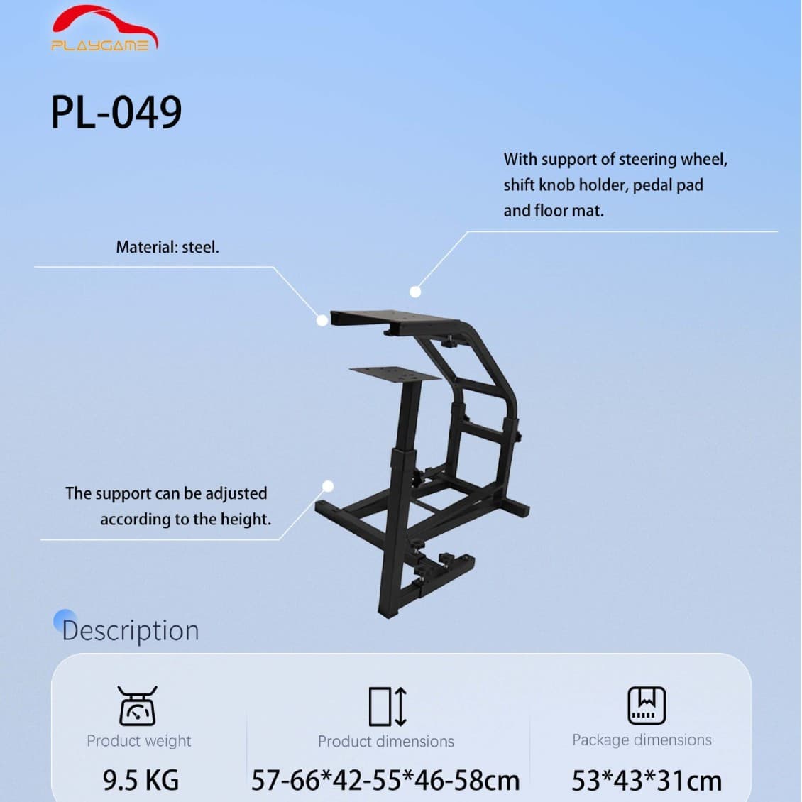 Hot-Selling Exclusive Logitech G29 G920 Racing Simulator Frame Steering Wheel Stand Professional