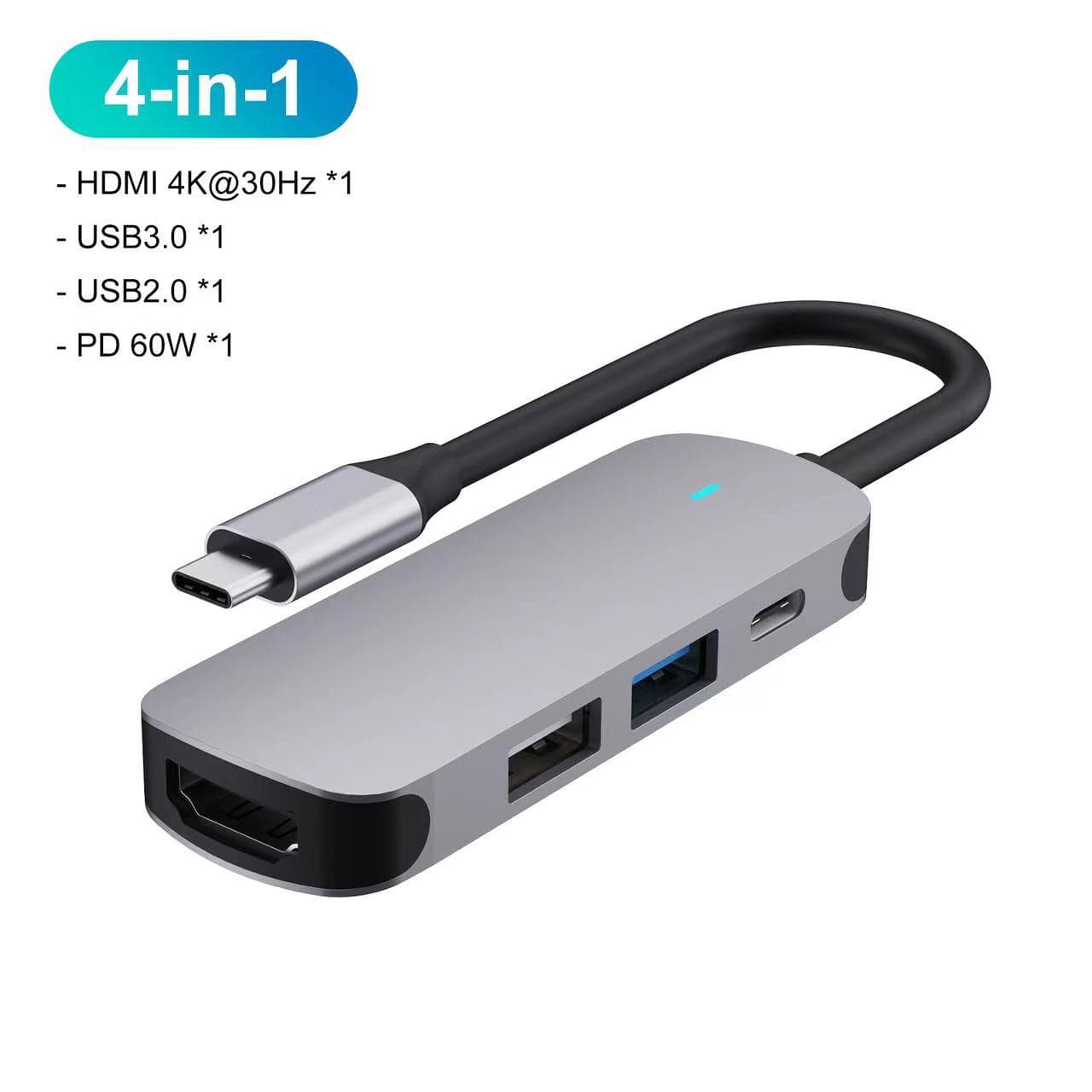 type-c four-in-one docking station usb hub3.0 computer network port extender multi-function docking station hub