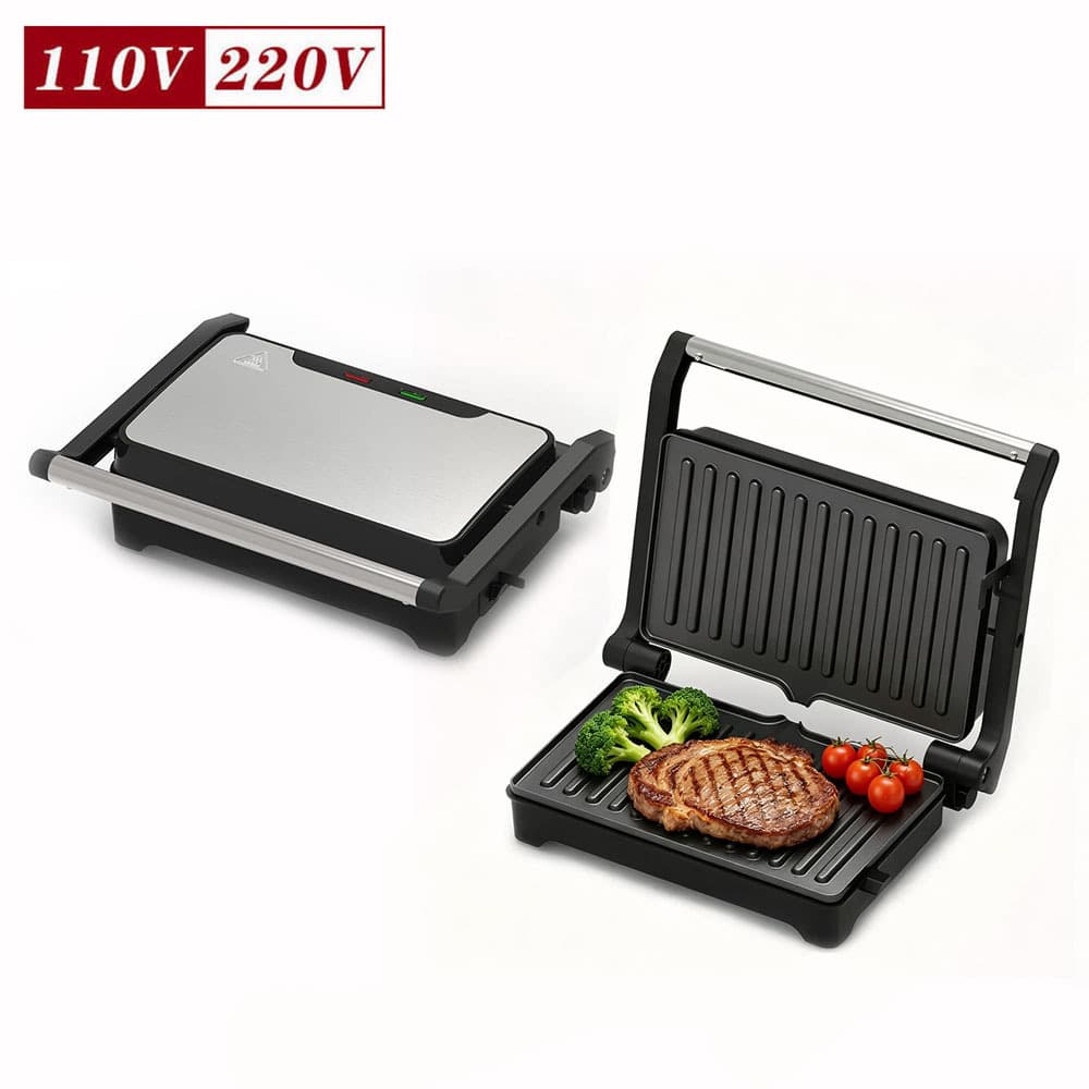 Neutral Unbranded Steak Machine Grill Panini Breakfast Maker 180-Degree Flat Breakfast Maker Sandwich Press