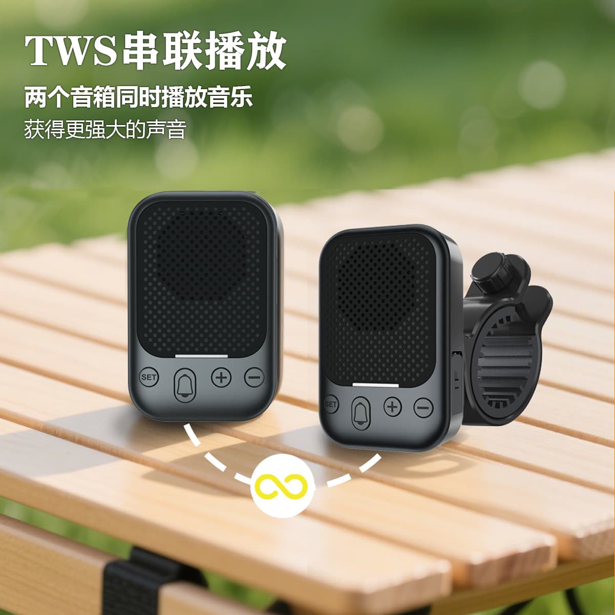 Custom Outdoor Cycling Wireless Bluetooth Speaker Portable Waterproof Bike Mini TWS Pairing Bass