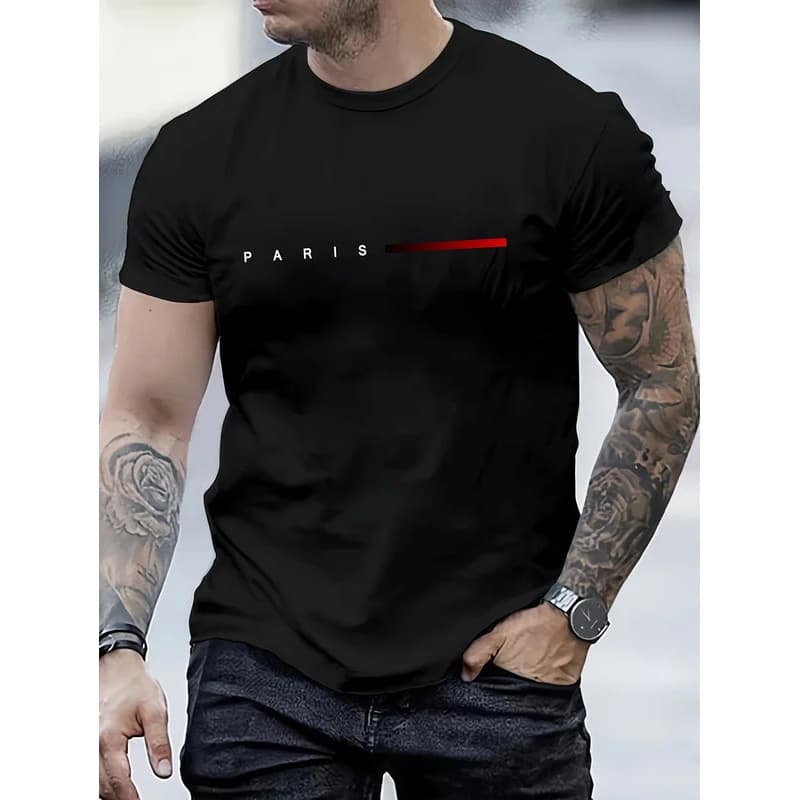 Cross-border European size pure cotton T-shirt, summer classic men's T-shirt, basic style, round neck, loose and comfortable