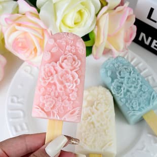 Flowers Ice Cream Mold Scenic Area Cultural Creative Ice Cream Mold Homemade Popsicle Ice Lolly Travel Ice Cream Silicone Mold