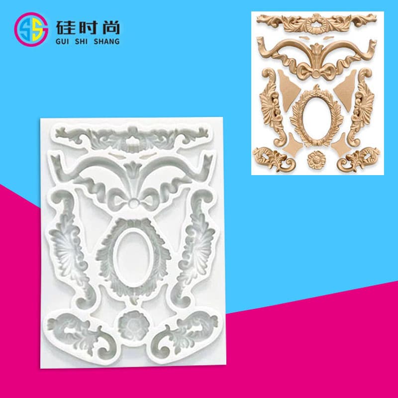 Baking European Relief Floral Vine Silicone Mold, Gum Paste, Fondant Cake Side Decoration Clay Tool