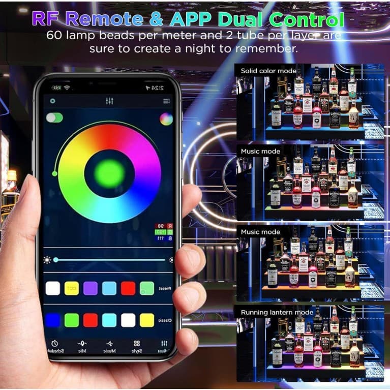 Factory direct supply of LED wine racks, wine bottle display racks, L-shaped corner wine racks, and acrylic racks for remote control display.