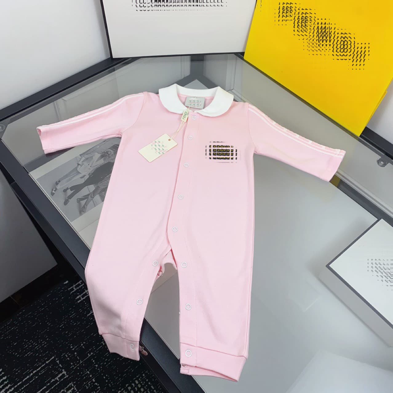 Baby Jumpsuit Baby Spring & Fall Pure Cotton Full Moon Crawling Suit Photo Long-Sleeved Newborn Baby Clothes Soft and Breathable