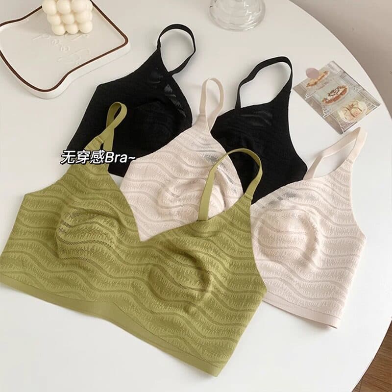 Air Cup Bra | Wave Pattern Minimizer Bra for Women, Seamless, Breathable, Comfortable, Naked Feel