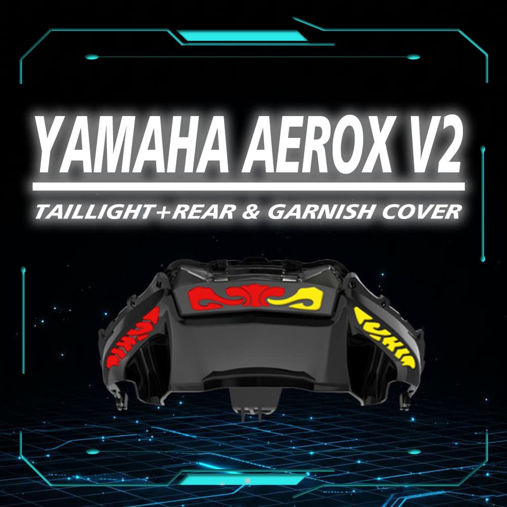 Compatible with YAMAHA AEROX V2 Motorcycle LED Brake Tail Light Modification Turn Signal Brake Light