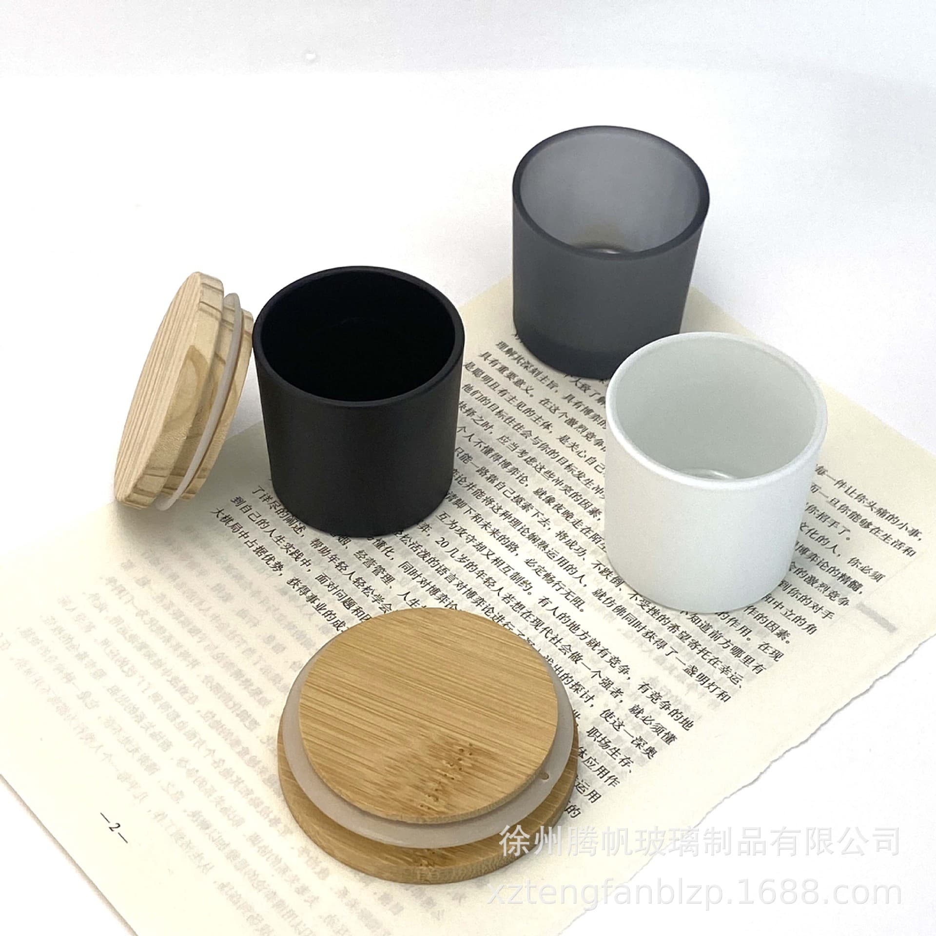 70ml externally sprayed matte black scented candle cup, small frosted translucent gray glass votive