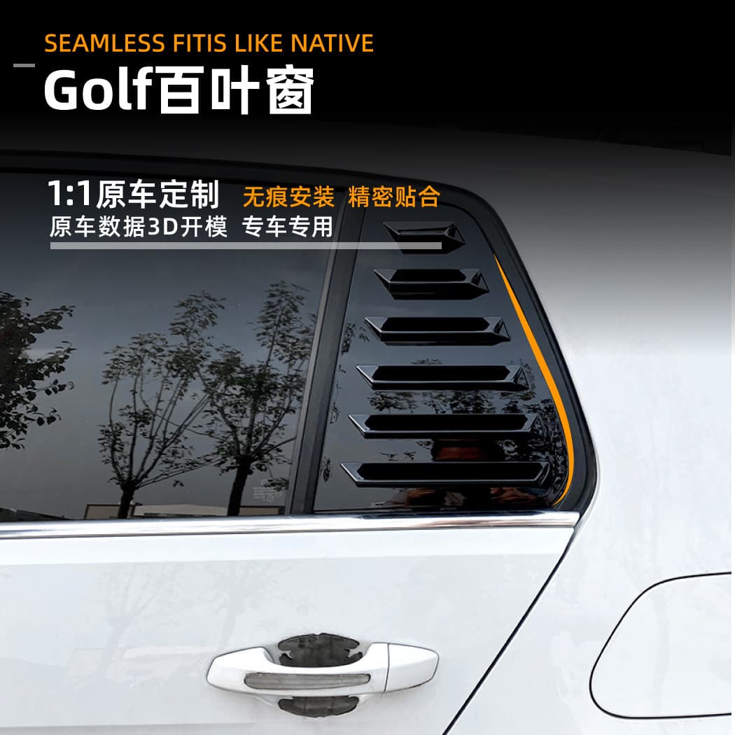 Compatible with Volkswagen Golf MK7 7.5 GTI R 2013-2019 Louver Window Decal Sticker Modification Accessories