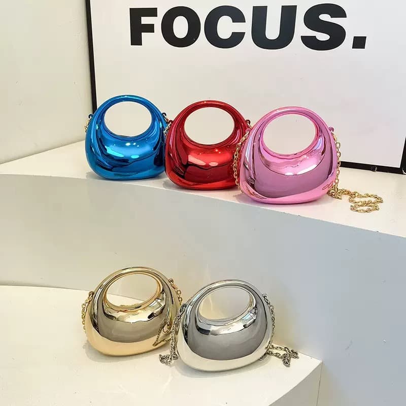 Candy Colored Acrylic Clutch Bag Vintage Handbag Practical Fashionable Shoulder Bag for Evening Outfits Hard Shell Polyester Lin