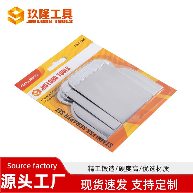 Factory direct sales stainless steel paint scraper multi-specification putty knife set car touch-up paint putty scraper putty knife