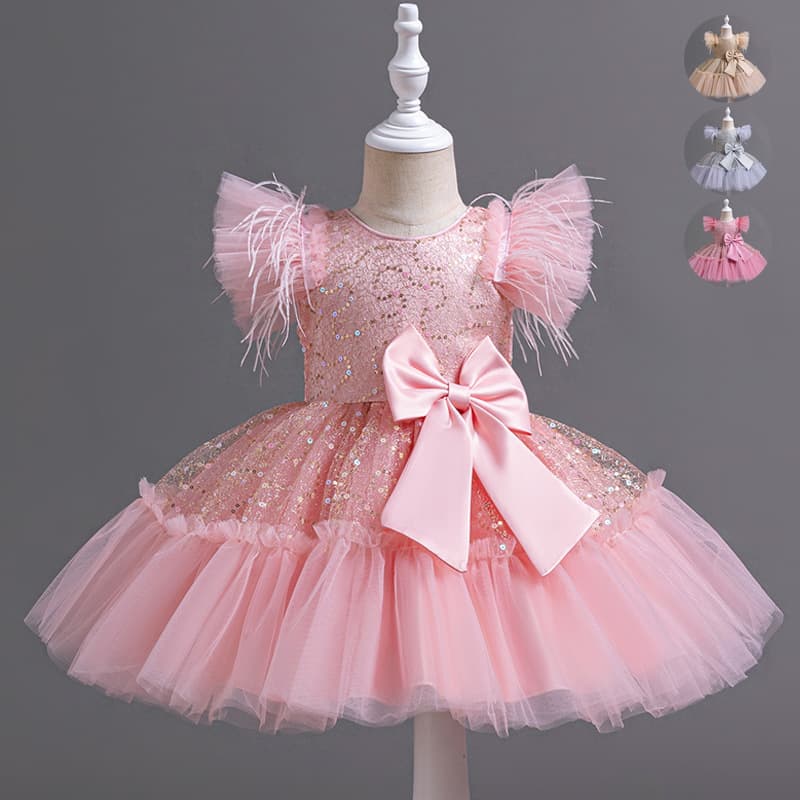 Children's Princess Dress Flower Girl Wedding Little Girl Wedding Dress Host Piano Performance Outfit Girls Formal Dress Summer