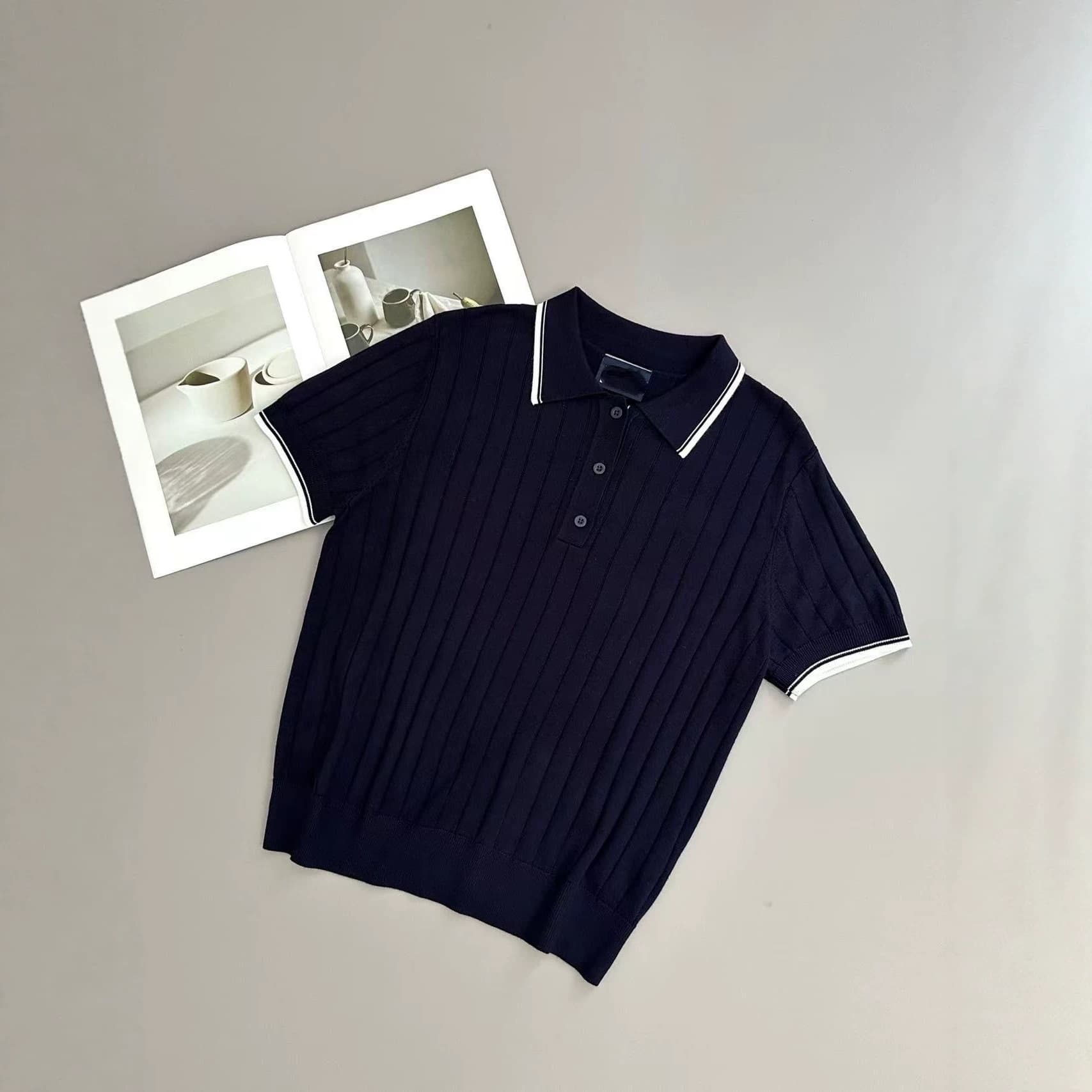 2026 Summer F Fei Jia New Women's Knitted Polo Short Sleeve T-Shirt Comfortable Versatile Y0079