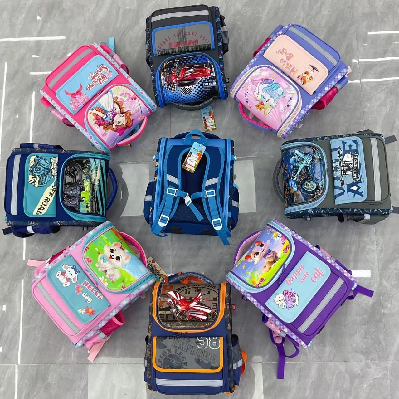 Cross-border school bag Russian primary school students foreign trade 3D children's backpack cartoon space school bag