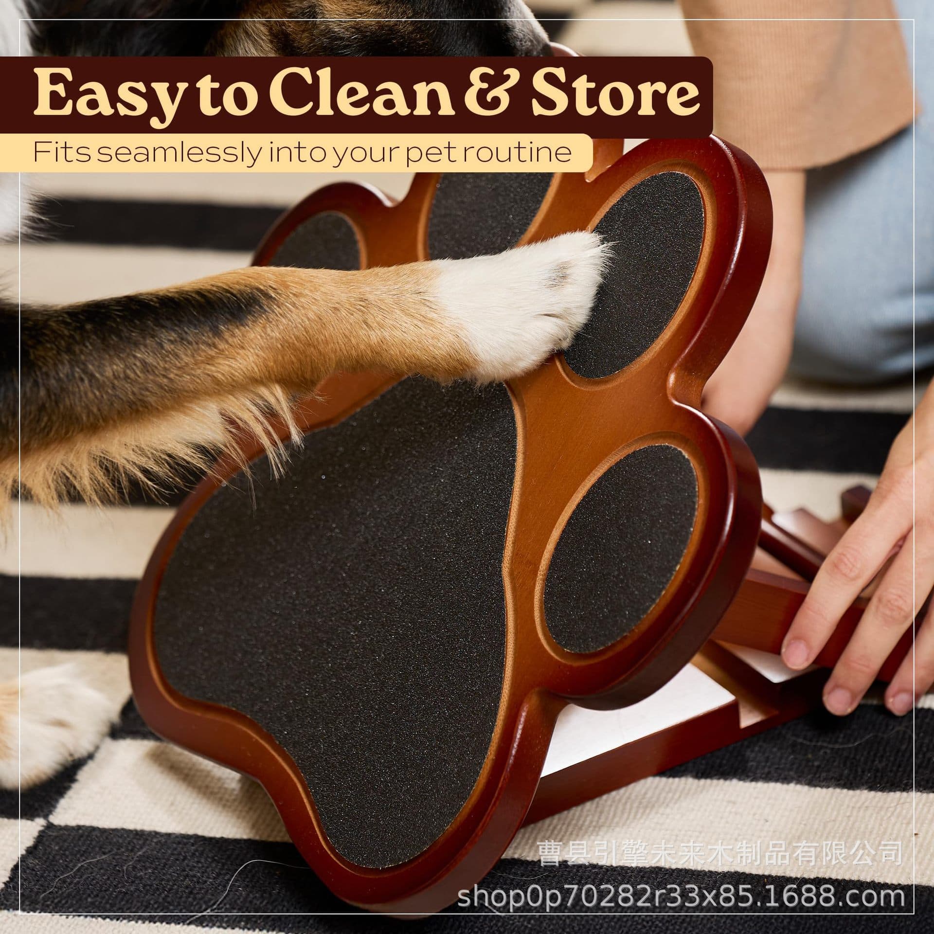 Creative Dog Paw Solid Wood Nail Scratcher Pet Supplies Mini Dog Scratch Board Adjustable Height Pet Nail File Board
