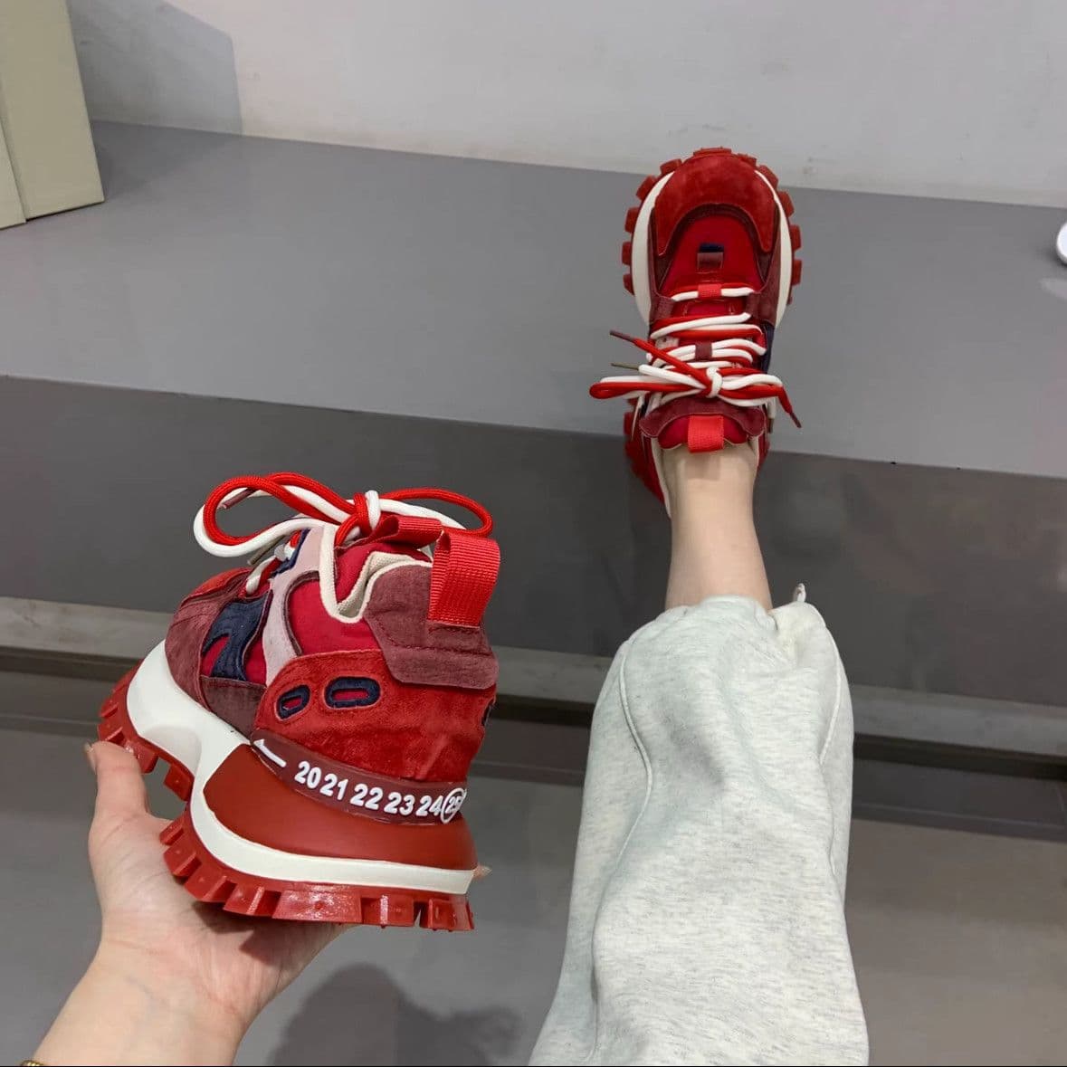 Retro Thick Soled Waffle Forrest Shoes Women's 2025 Autumn New Casual Hot Style Slim Dad Shoes Super Hot Sports Shoes