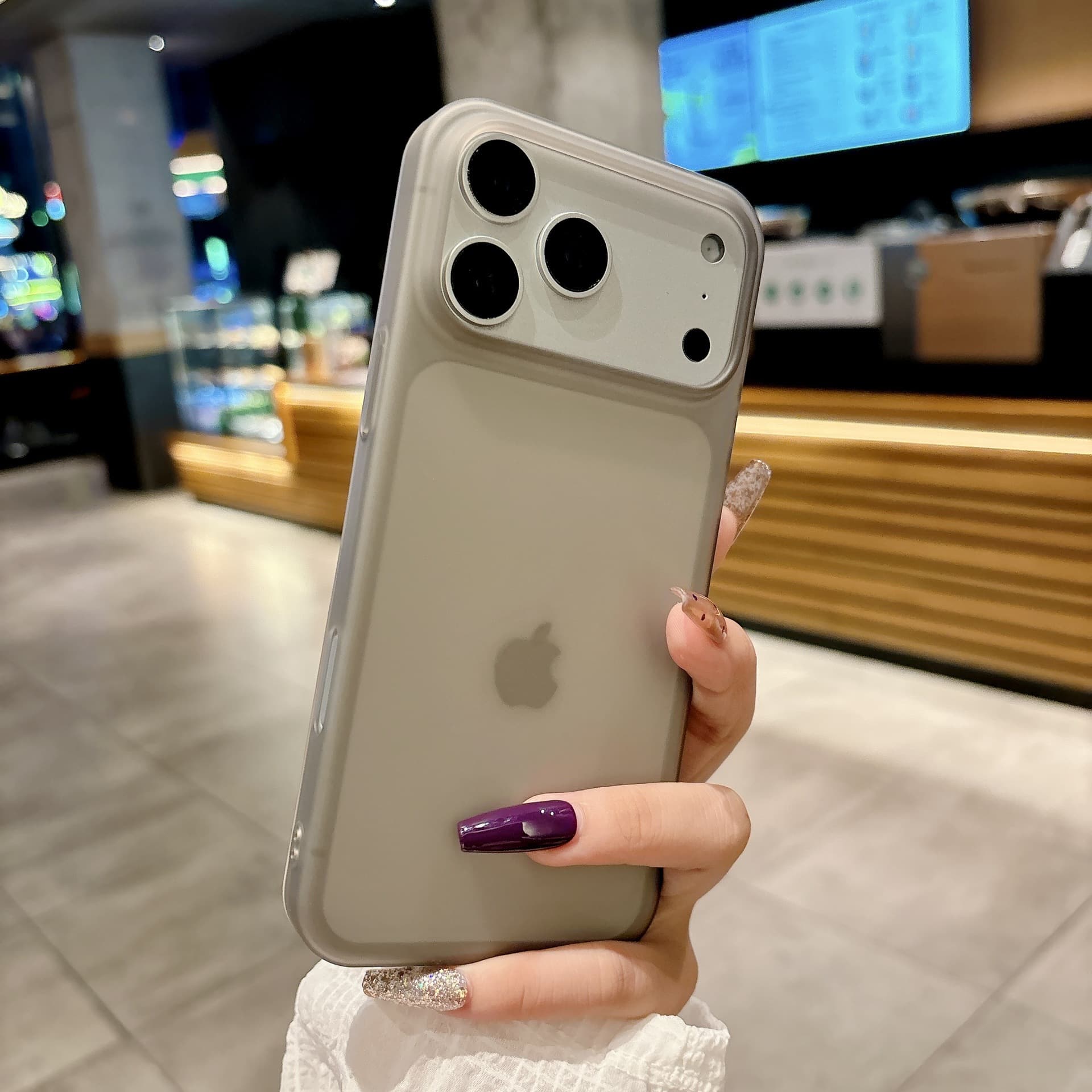Frosted Ice Mist Translucent Case for Apple iPhone 17 Pro Max, Large Cutout Semi-Transparent Skin-Feel iPhone 16 Protective Cover