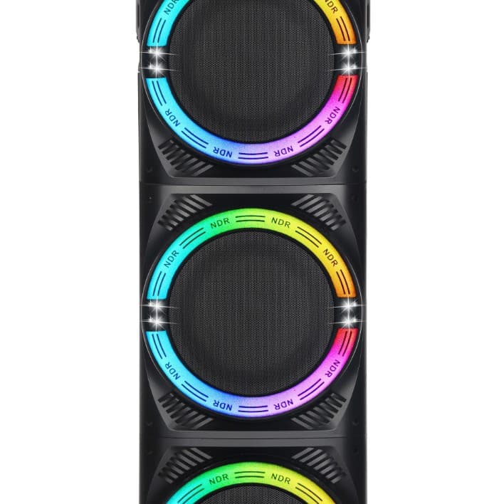NDR-3260 Bluetooth Speaker 3*12-inch Speaker Wireless Microphone Square Dance Plug-in Card Audio RGB Color Light Hot Sale