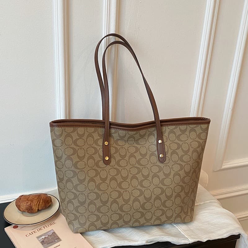 High-end bags for women 2026 new fashion tote bag large capacity commuting printed tote bag versatile shoulder bag