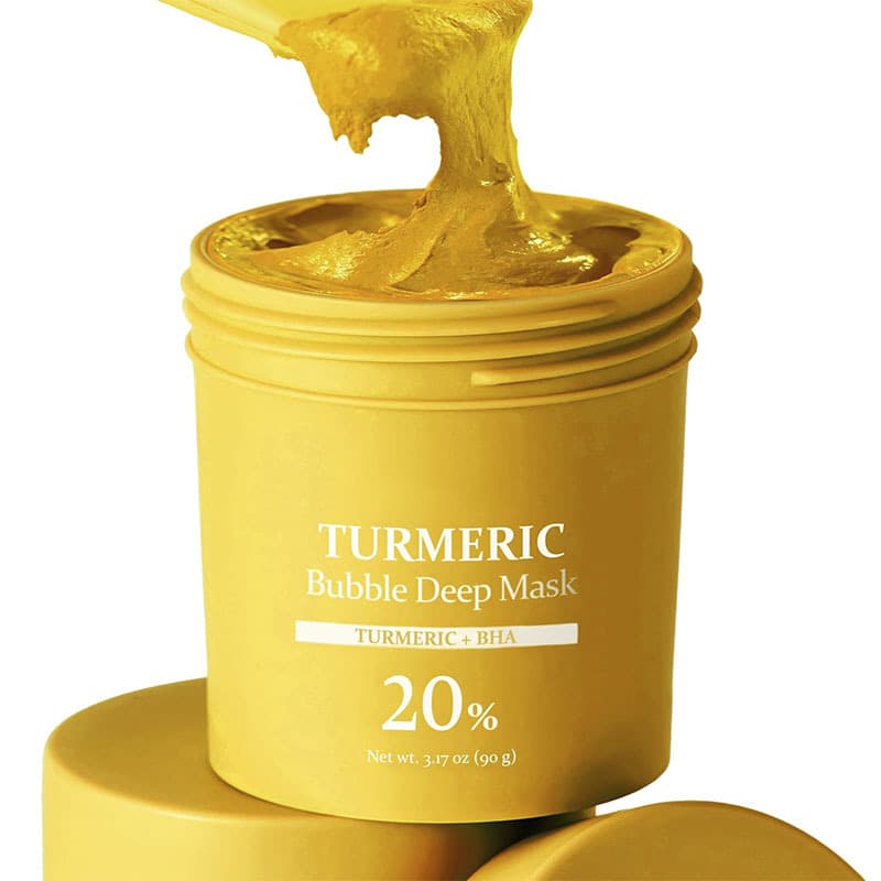 Cross-border Stock Turmeric Bubble Mask Cleansing Clay Mask Hot Export Product