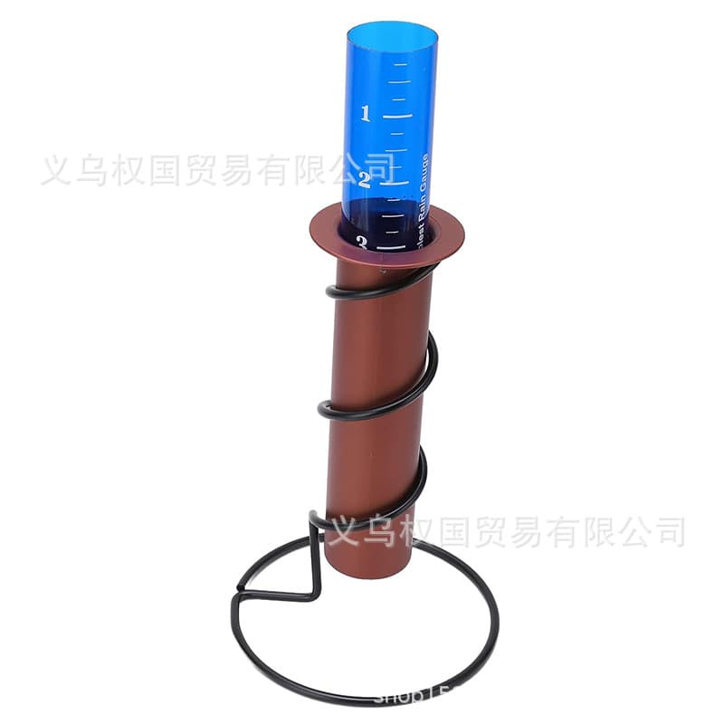 Outdoor Spiral Rain Gauge Stand Rain Gauge Rainwater Collector Measurement Tube Floating Rain Gauge