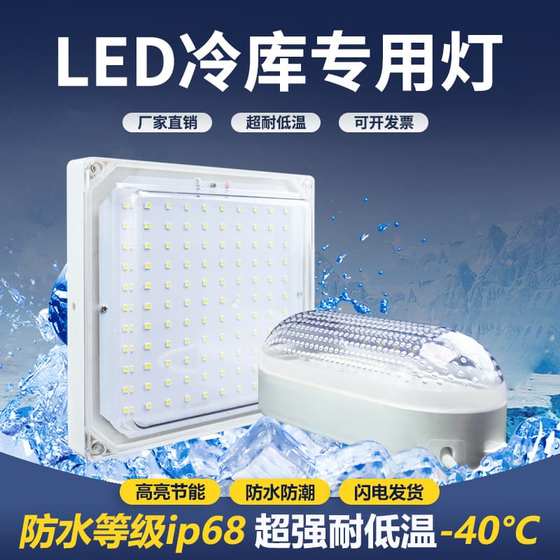 Cross-border cold storage special LED lamp low temperature waterproof, moisture-proof and explosion-proof 10w20 watt bathroom lamp bathroom three-proof lamp