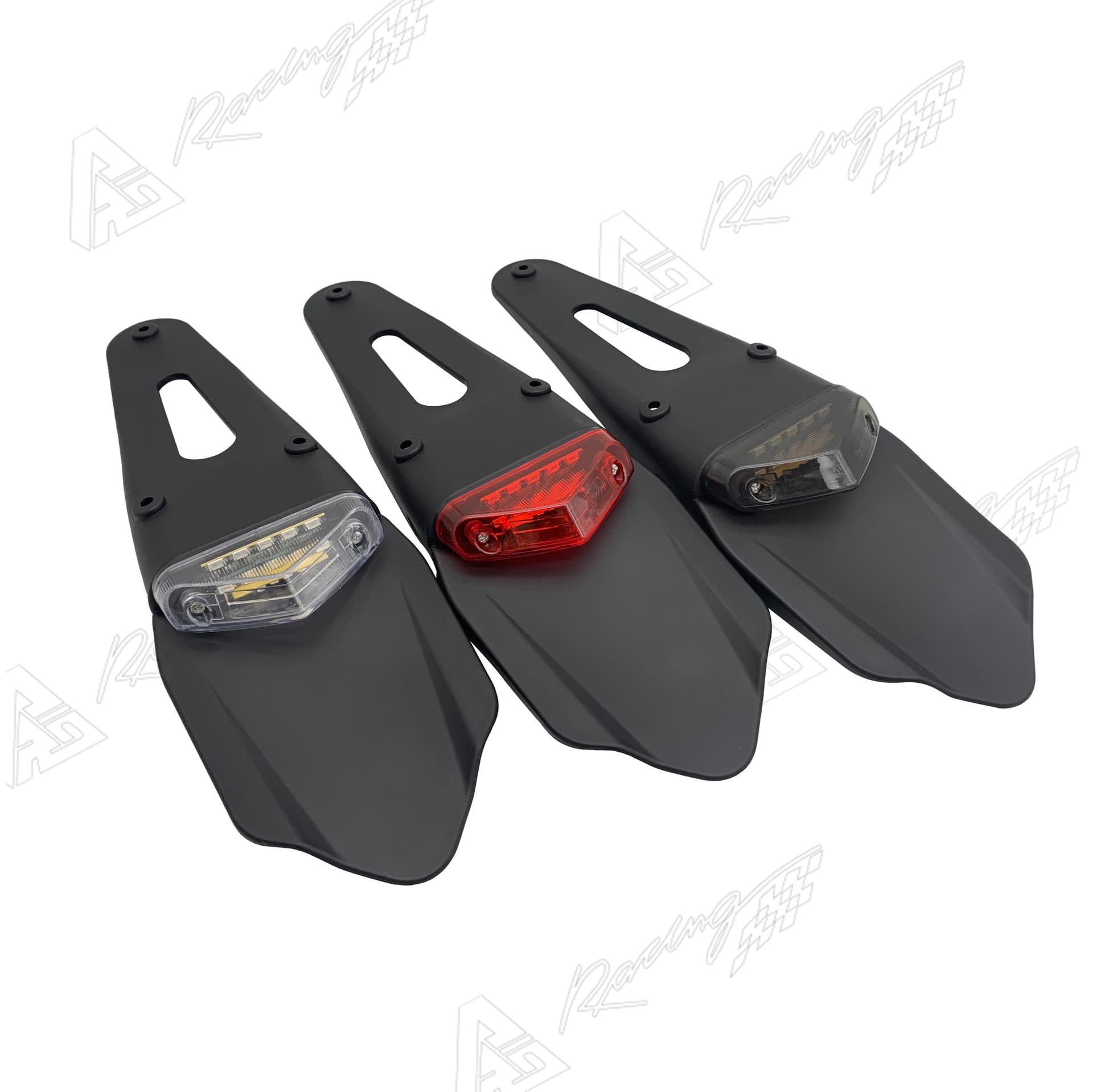 Hot Sale Off-Road Motorcycle Modified LED Running Brake Tail Light with License Plate Light, Motorcycle Rear Fender Tail Light