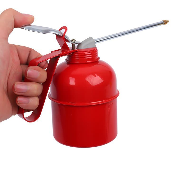 Manual metal high-pressure oil pot American oil pot hose long mouth oil pot lubrication gear lubricant filler