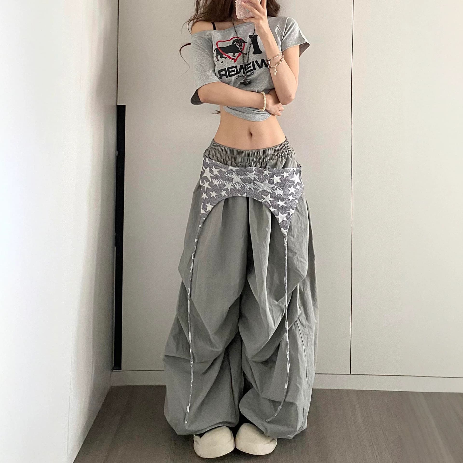 American Design Paratrooper Overalls for Women Summer Thin Quick-Drying Sweatpants Jazz Loose Wide-Leg Pants